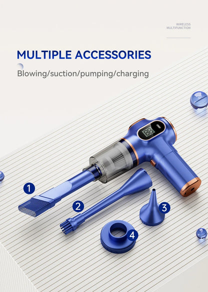 Belibuy 6-in-1 Cordless Handheld Vacuum – 19000Pa, 50,000 RPM, HEPA Filter