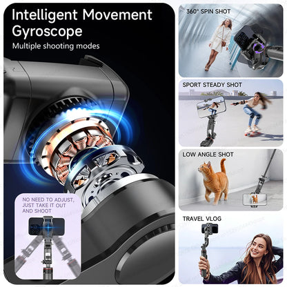 TOKQI C22 AI Tracking Gimbal Tripod with Selfie Stick & Wireless Remote