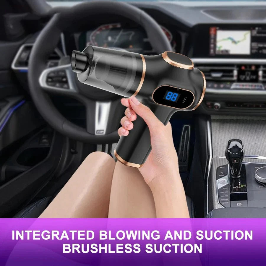 Belibuy 6-in-1 Cordless Handheld Vacuum – 19000Pa, 50,000 RPM, HEPA Filter