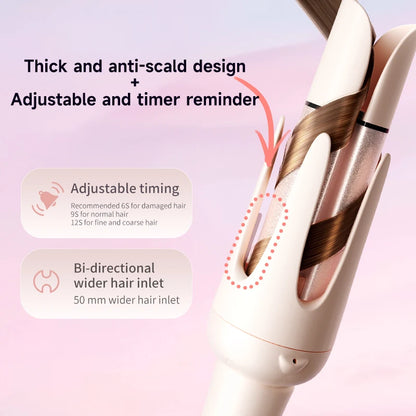 Auto-Rotating Ceramic Hair Curler – Multi-Barrel, Dual Voltage