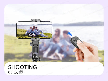 TOKQI C22 AI Tracking Gimbal Tripod with Selfie Stick & Wireless Remote