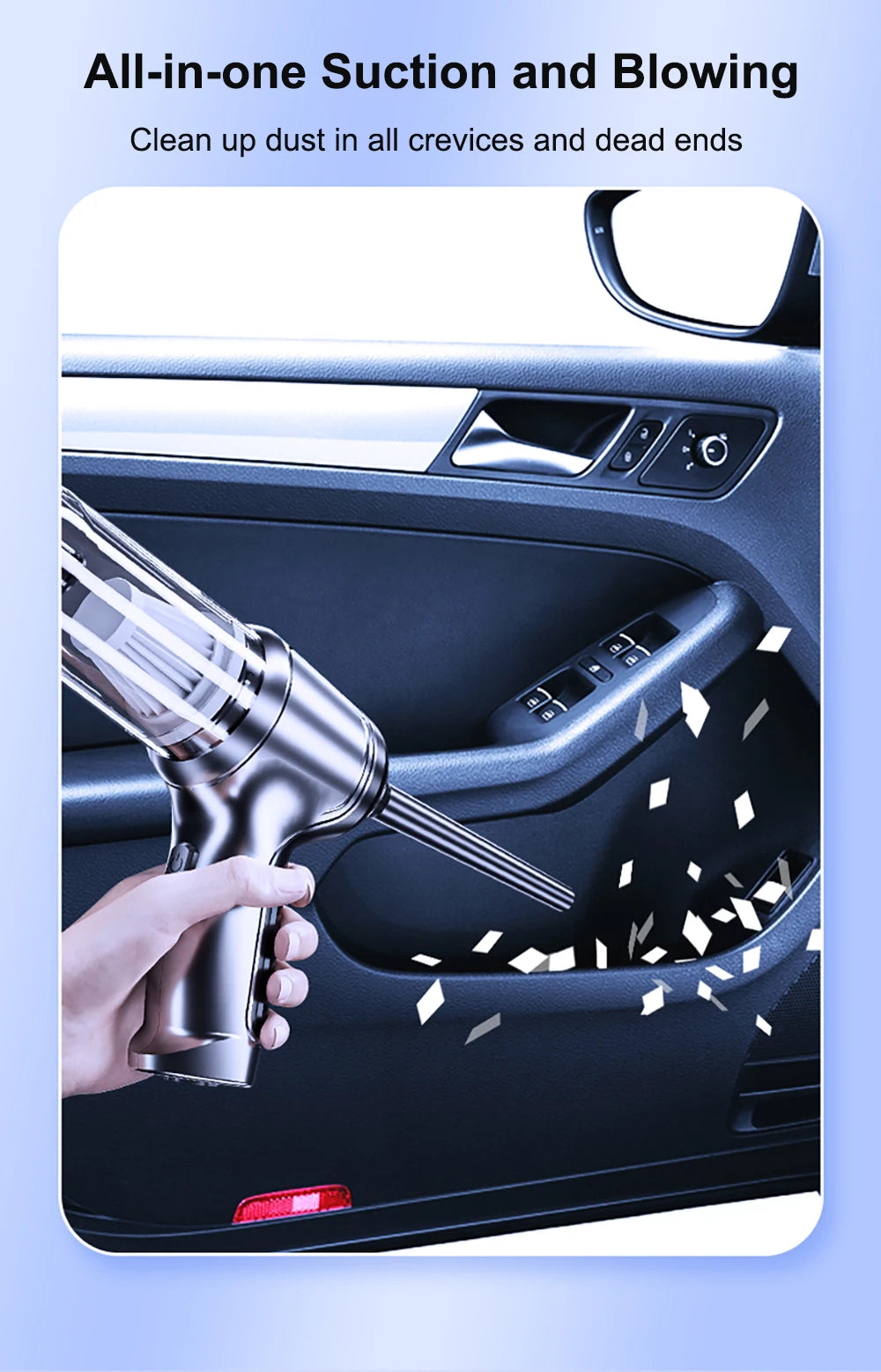 Cordless Car & Home Vacuum Cleaner – 2-in-1 Handheld Blower