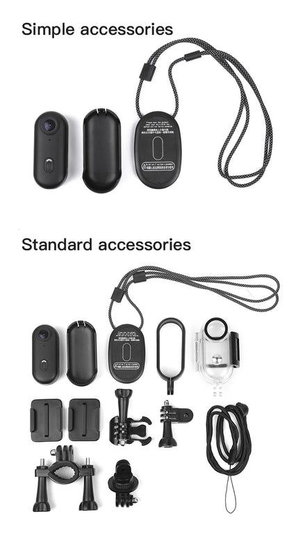 Waterproof 4K Mini Pocket Action Camera – Magnetic POV, WiFi, Body/Helmet/Bike Mount