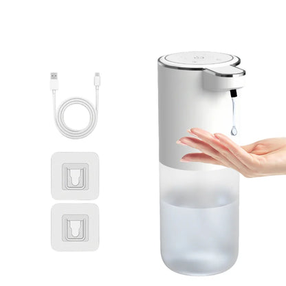 Smart Touchless Soap Dispenser – 380ml, USB-C Rechargeable, IPX5 Waterproof