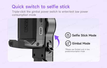 TOKQI C22 AI Tracking Gimbal Tripod with Selfie Stick & Wireless Remote