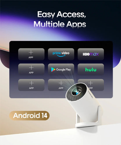 Magcubic HY300 Pro+ Mini Projector – Android 14, 290 ANSI & 180° Rotation