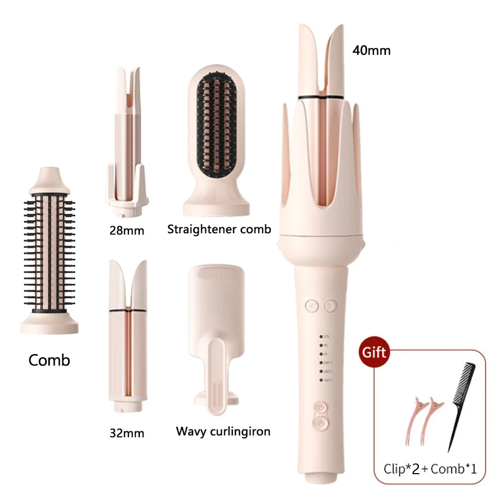 Auto-Rotating Ceramic Hair Curler – Multi-Barrel, Dual Voltage
