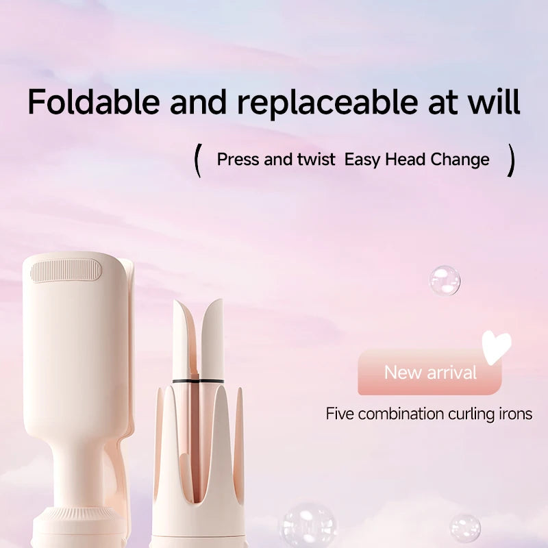 Auto-Rotating Ceramic Hair Curler – Multi-Barrel, Dual Voltage
