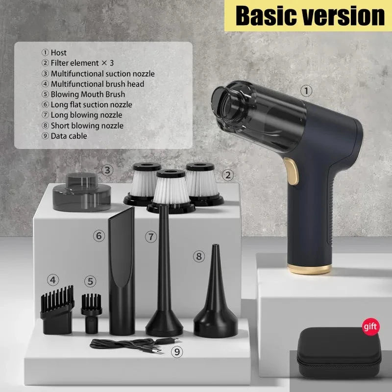Lenovo 2-in-1 Portable Wireless Vacuum Cleaner – 120W Brushless, Dry & Wet