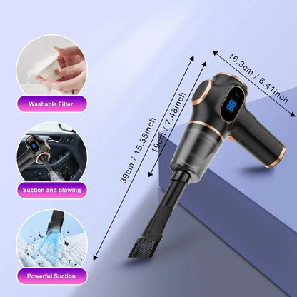 Belibuy 6-in-1 Cordless Handheld Vacuum – 19000Pa, 50,000 RPM, HEPA Filter