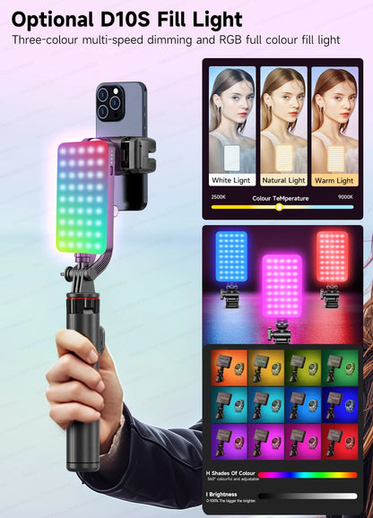 TOKQI C22 AI Tracking Gimbal Tripod with Selfie Stick & Wireless Remote