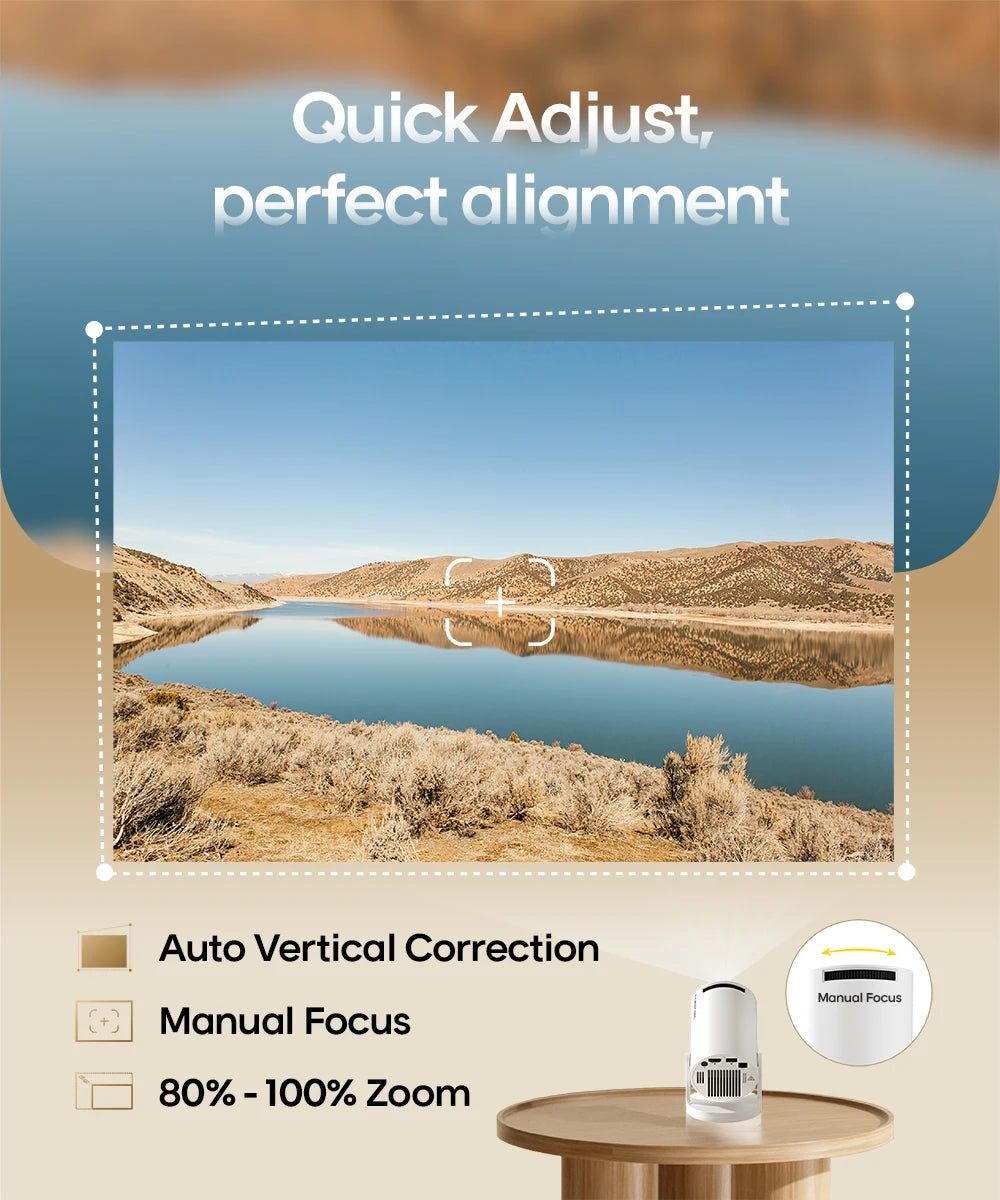 Magcubic HY300 Pro+ Mini Projector – Android 14, 290 ANSI & 180° Rotation