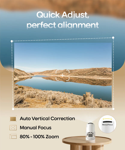Magcubic HY300 Pro+ Mini Projector – Android 14, 290 ANSI & 180° Rotation