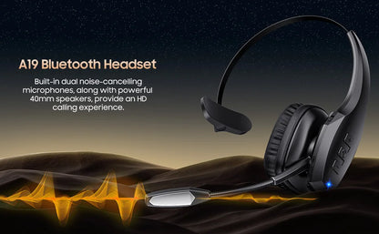 Lahtiwey Trucker Bluetooth Headset – 55Hr Battery, Noise Cancelling Mic