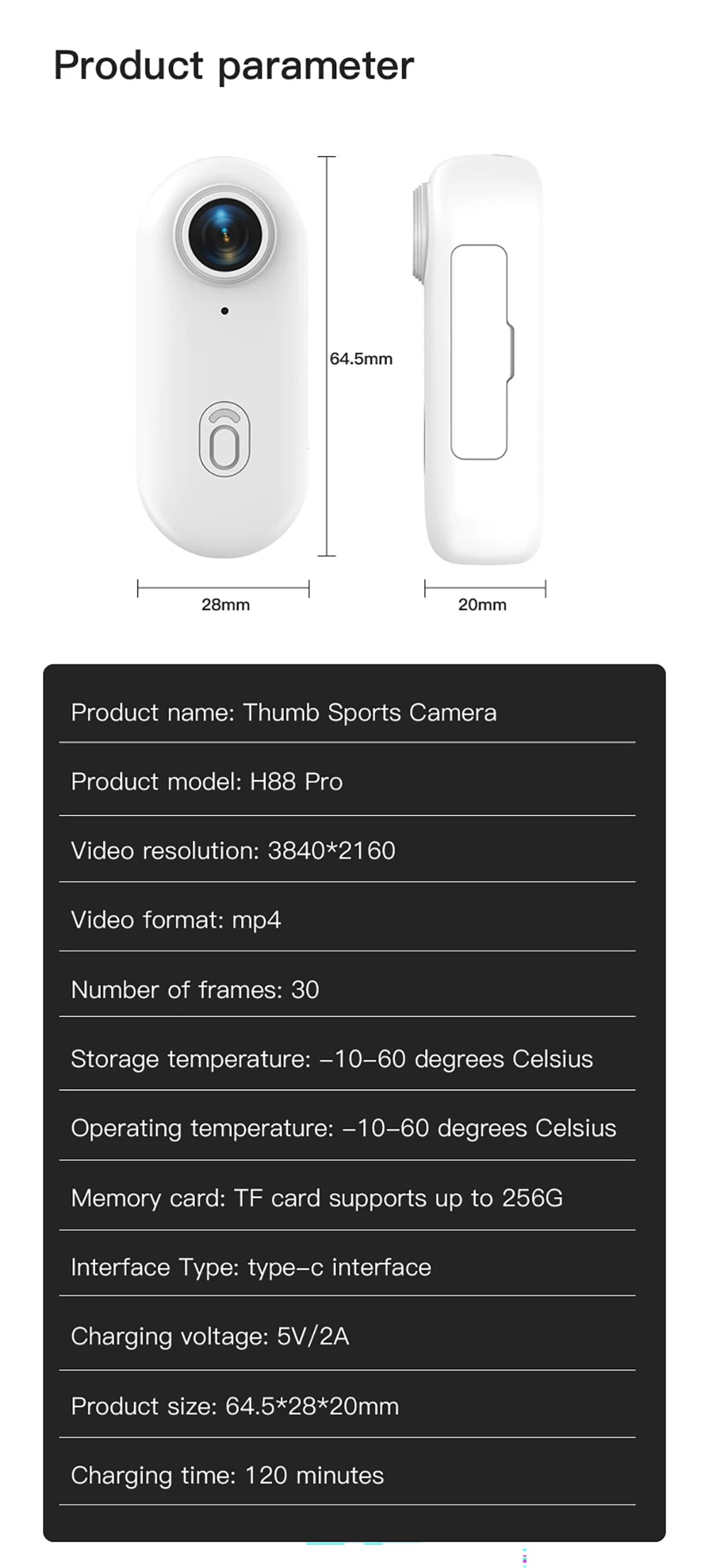 Waterproof 4K Mini Pocket Action Camera – Magnetic POV, WiFi, Body/Helmet/Bike Mount