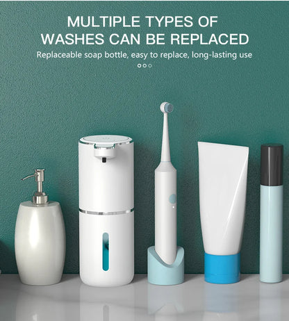 Smart Touchless Soap Dispenser – 380ml, USB-C Rechargeable, IPX5 Waterproof