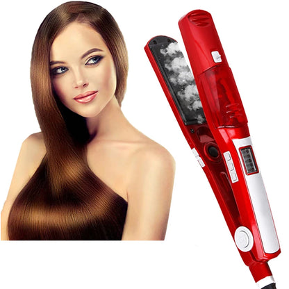 Steam Flat Iron & Hair Curler – Tourmaline Ceramic