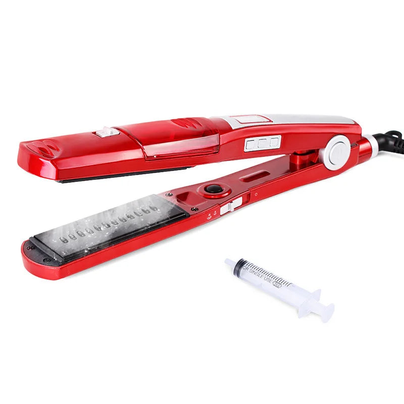 Steam Flat Iron & Hair Curler – Tourmaline Ceramic