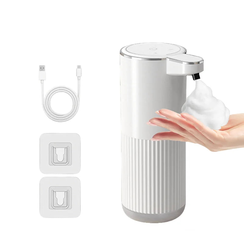Smart Touchless Soap Dispenser – 380ml, USB-C Rechargeable, IPX5 Waterproof