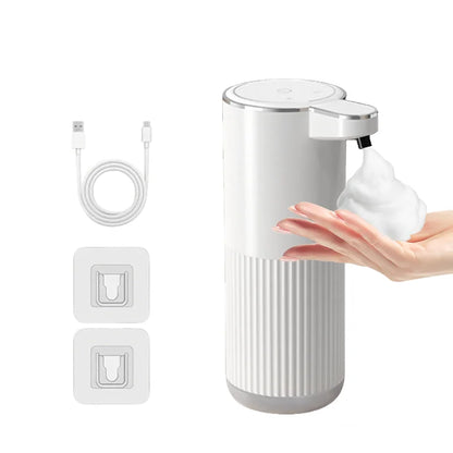 Smart Touchless Soap Dispenser – 380ml, USB-C Rechargeable, IPX5 Waterproof