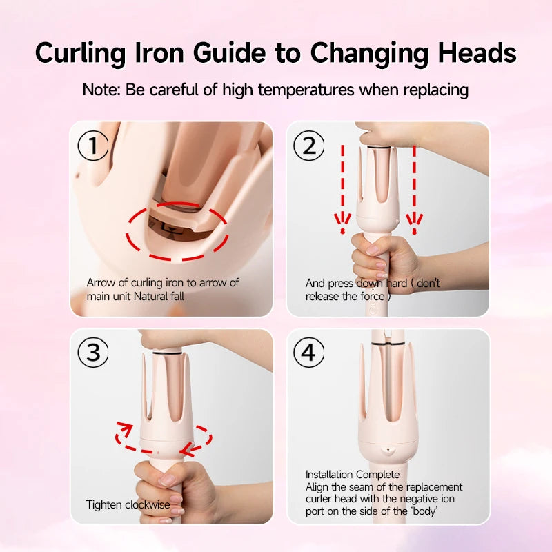 Auto-Rotating Ceramic Hair Curler – Multi-Barrel, Dual Voltage
