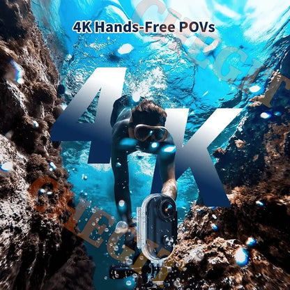 Waterproof 4K Mini Pocket Action Camera – Magnetic POV, WiFi, Body/Helmet/Bike Mount