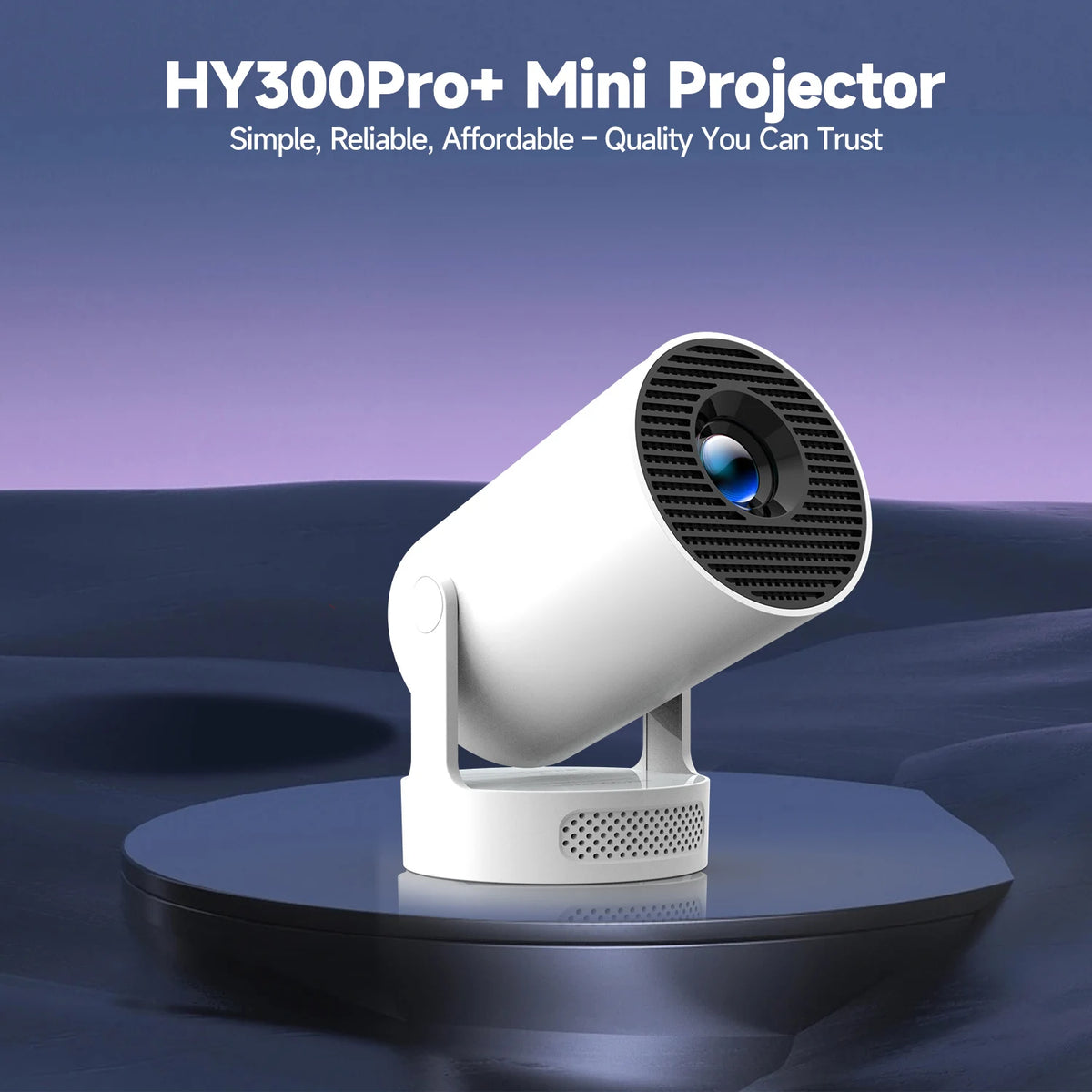 Magcubic HY300 Pro+ Mini Projector – Android 14, 290 ANSI & 180° Rotation