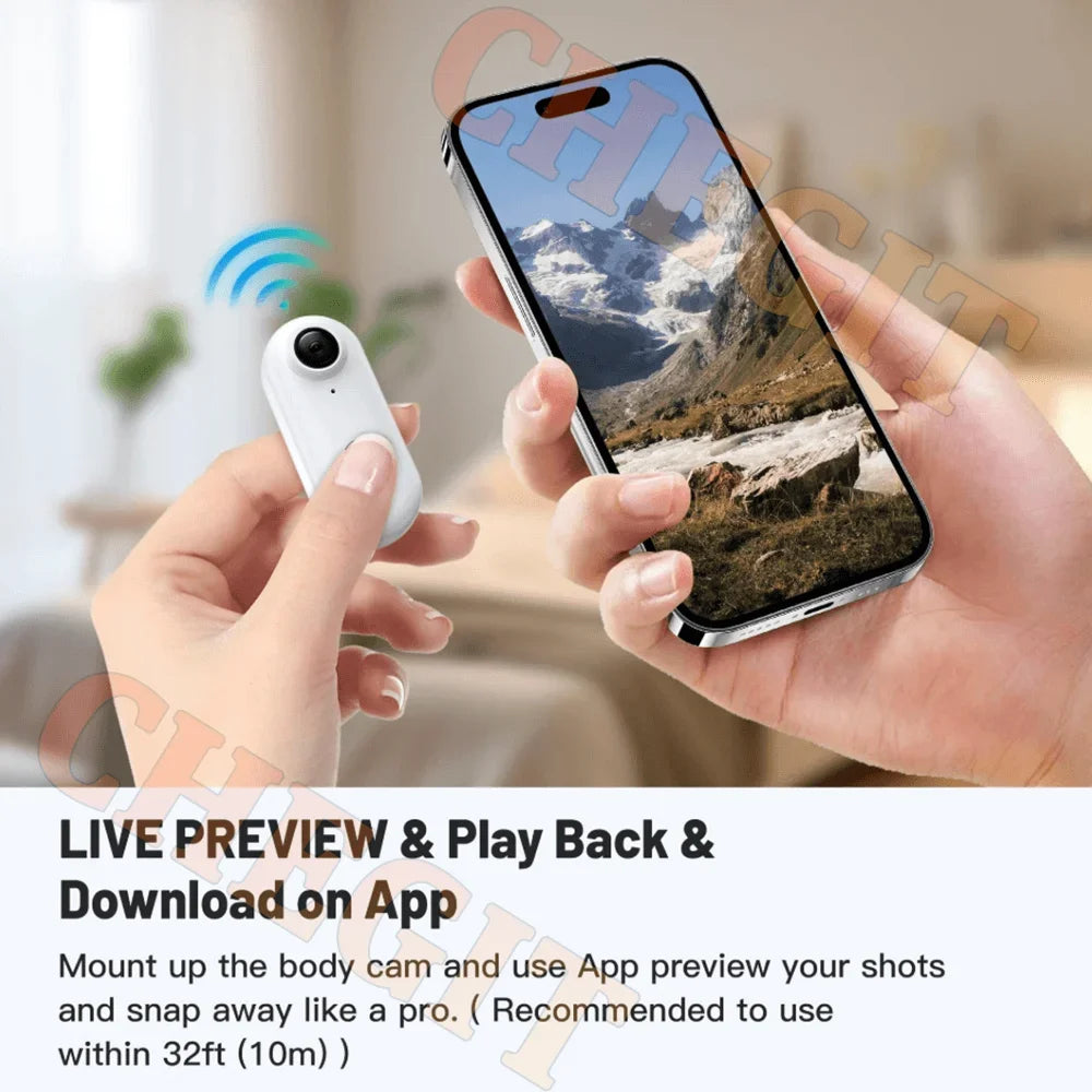 Waterproof 4K Mini Pocket Action Camera – Magnetic POV, WiFi, Body/Helmet/Bike Mount