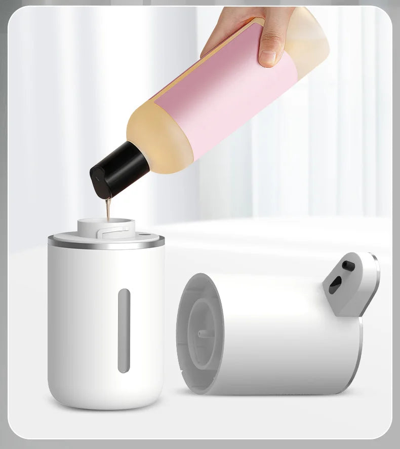 Smart Touchless Soap Dispenser – 380ml, USB-C Rechargeable, IPX5 Waterproof