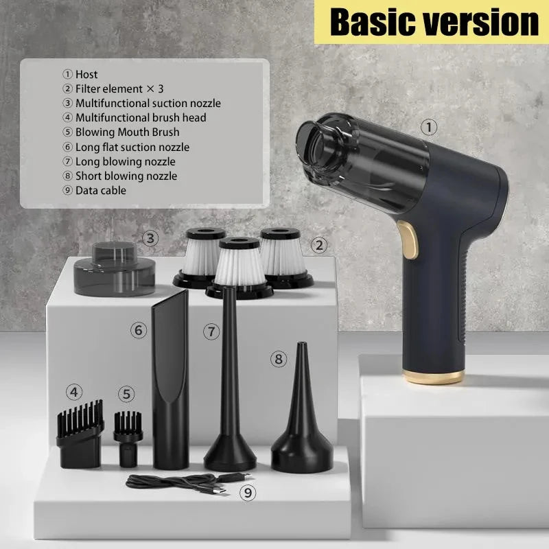 Lenovo 2-in-1 Portable Wireless Vacuum Cleaner – 120W Brushless, Dry & Wet
