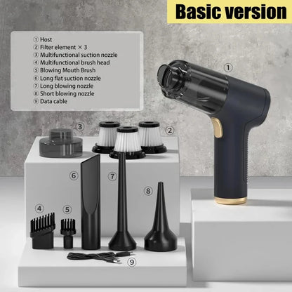 Lenovo 2-in-1 Portable Wireless Vacuum Cleaner – 120W Brushless, Dry & Wet