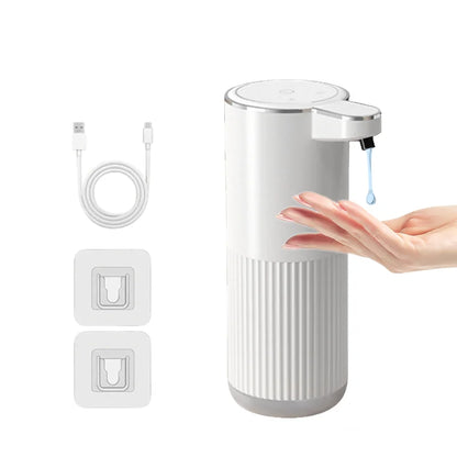 Smart Touchless Soap Dispenser – 380ml, USB-C Rechargeable, IPX5 Waterproof