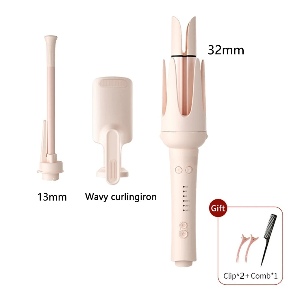 Auto-Rotating Ceramic Hair Curler – Multi-Barrel, Dual Voltage