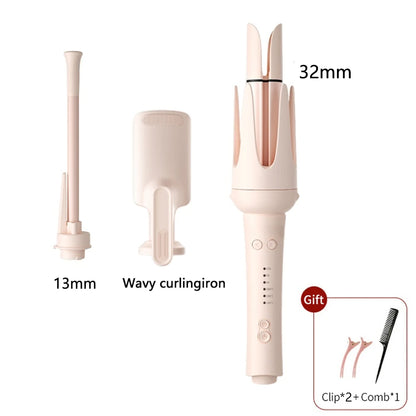 Auto-Rotating Ceramic Hair Curler – Multi-Barrel, Dual Voltage
