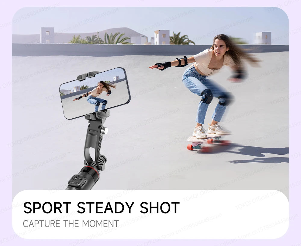 TOKQI C22 AI Tracking Gimbal Tripod with Selfie Stick & Wireless Remote