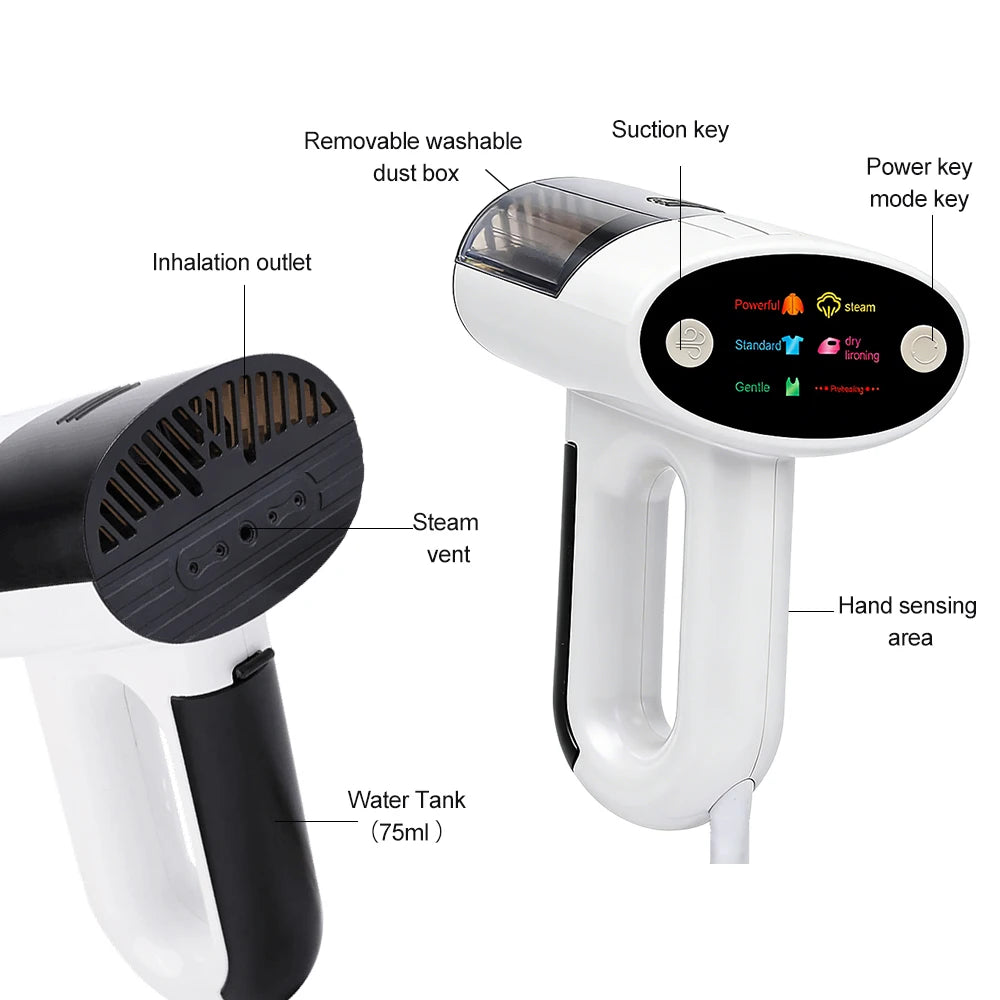 1000W 2-in-1 Vacuum Steamer & Garment Iron | Handheld