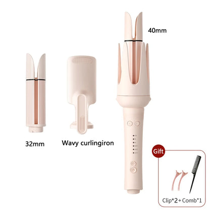 Auto-Rotating Ceramic Hair Curler – Multi-Barrel, Dual Voltage