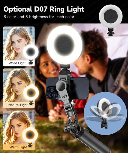 TOKQI C22 AI Tracking Gimbal Tripod with Selfie Stick & Wireless Remote