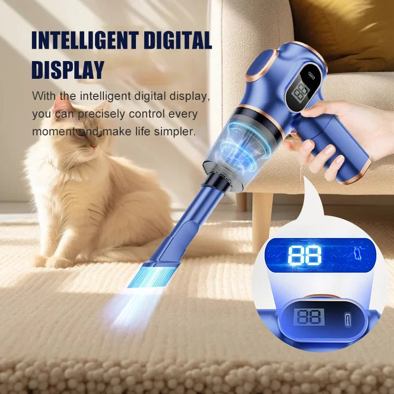 Belibuy 6-in-1 Cordless Handheld Vacuum – 19000Pa, 50,000 RPM, HEPA Filter